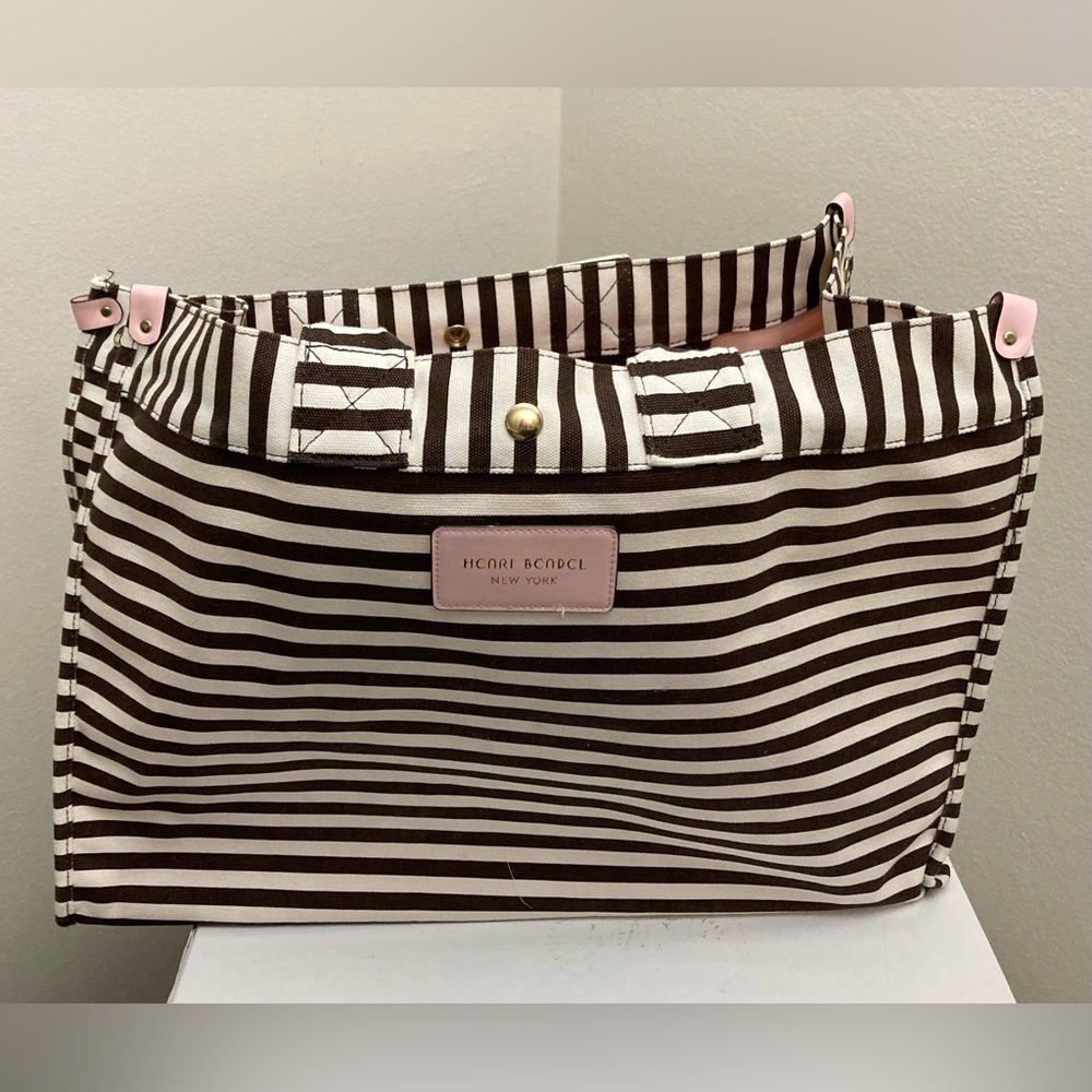 Henri Bendel Saint Tropez 🏖Tote👜Umbrella Stripes🏖 Security Closure🔒☀️ Pool 2